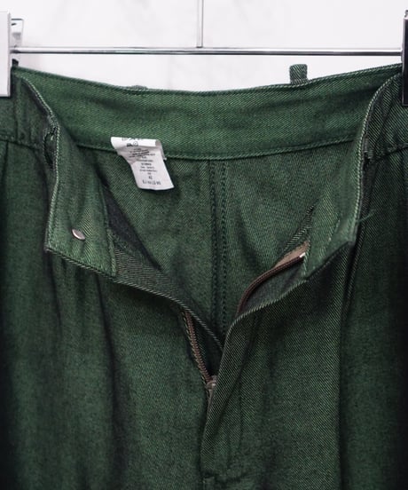 1990s Italy military shiny cotton pants
