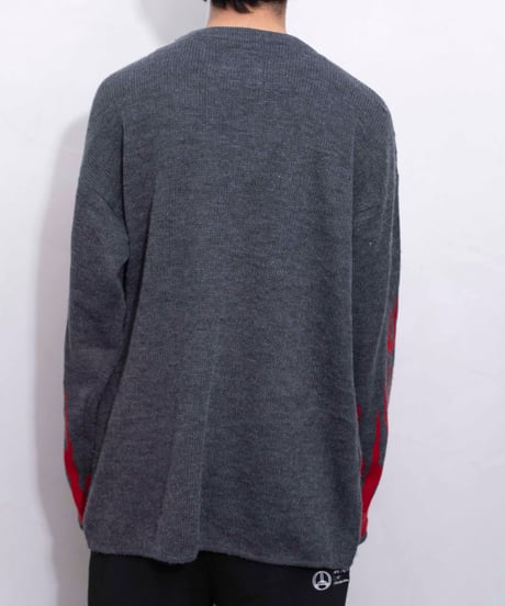 00s fire pattern acrylic knit