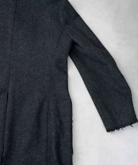 00s 291295=HOMME cutoff design wool coat