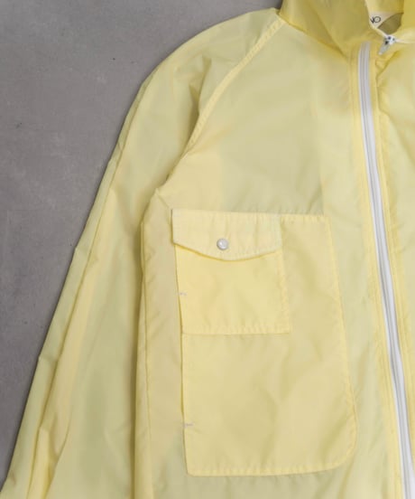 70s vtg sheer nylon jacket (lemon yellow)