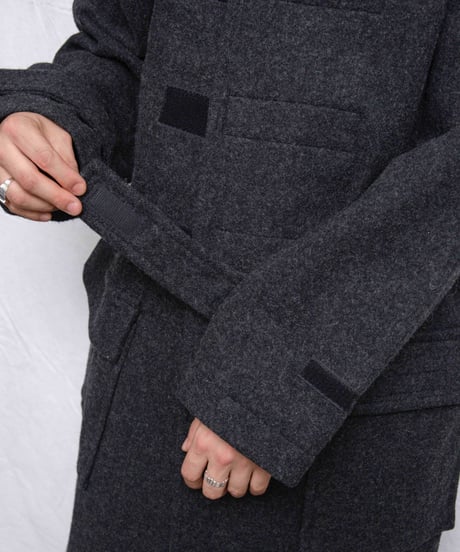 WorldWideLove! velcro design wool coat