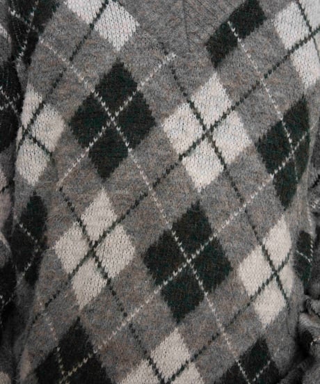 60s ARROW argyle shaggy knit sweater