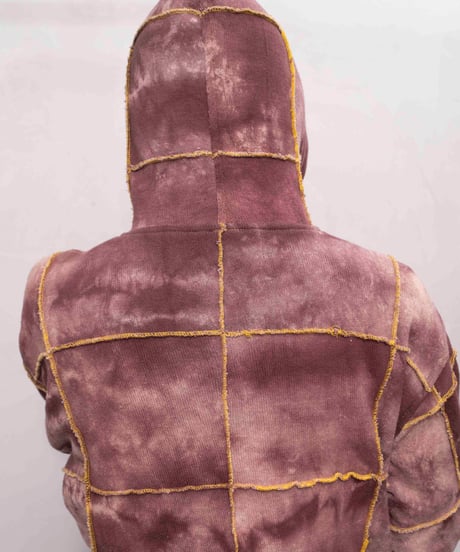 90s vtg psychedelic pattern cotton zip hoodie