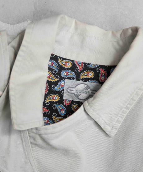 80s vtg CUGGI multi button dolman cotton jacket