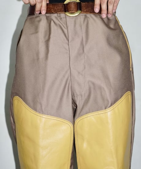 90s vtg leather docking hunting slacks