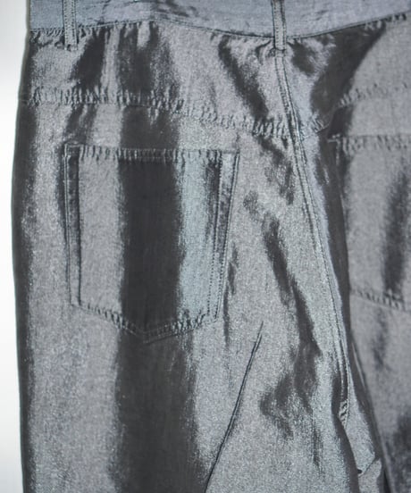 90s silver coating buggy cotton/poly pants