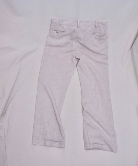 80s vtg linen wide slacks