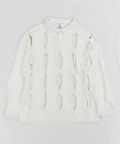 hole knit polo