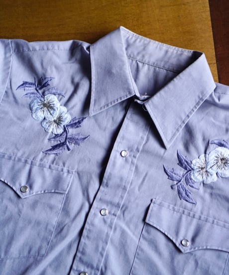 80s FlowerEmbroidery Western Shirts