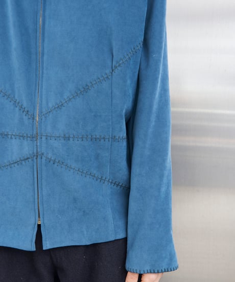 90s suede jacket (blue green)