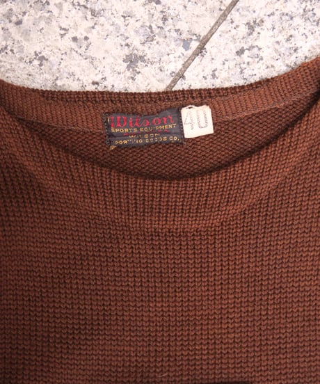 50s vtg wilson patched knit sweater