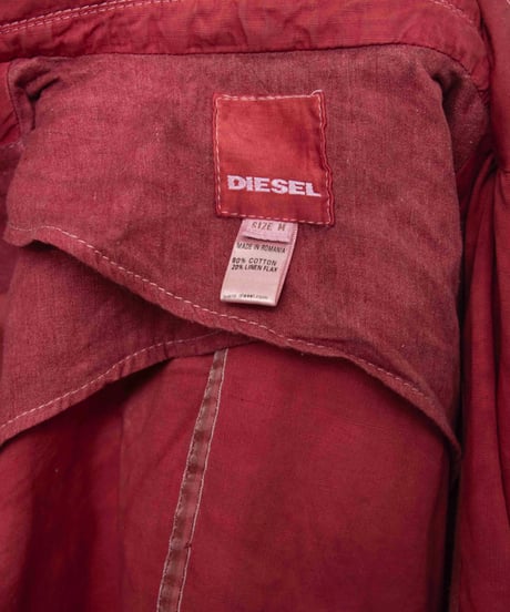 00s DIESEL after dye cotton/linen tech jacket