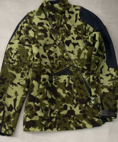 NIKE × MATTHEW M WILLIAMS diagonal zip fleece camo jacket