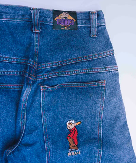 90s menace round pocket baggy shorts