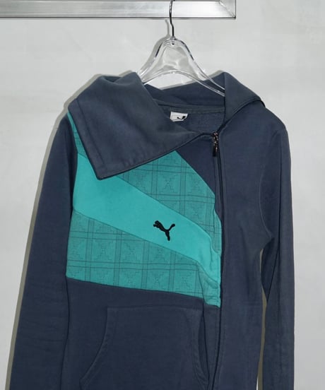 PUMA diagonal zip hi-neck sweat