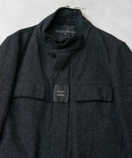 00s 291295=HOMME cutoff design wool coat