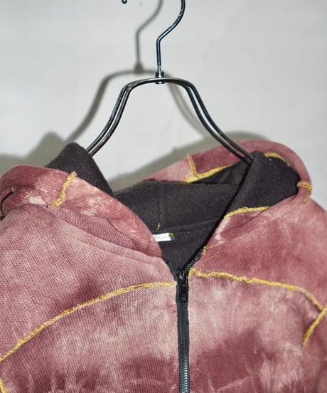 90s vtg psychedelic pattern cotton zip hoodie
