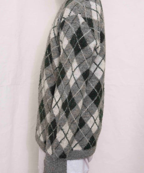 60s ARROW argyle shaggy knit sweater