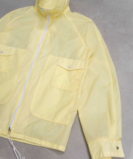 70s vtg sheer nylon jacket (lemon yellow)