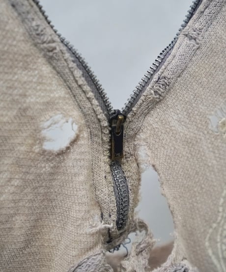 60s vtg HEILEMAN super damaged halfzip sweat