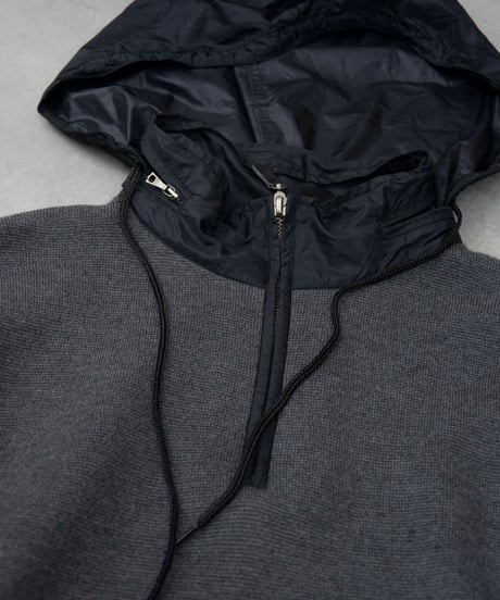 90s theory knit/nylon docking pullover