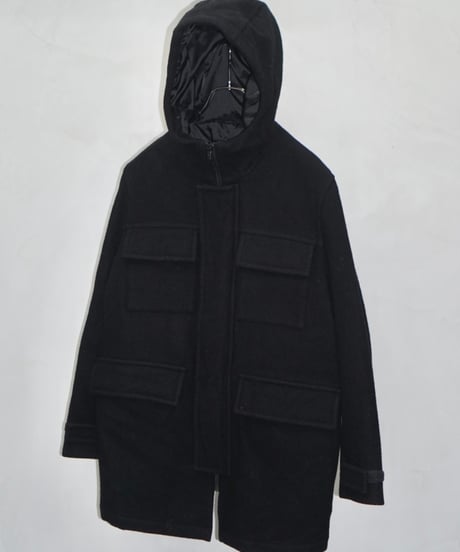 90-00s ixi:z hoooded wool middle coat