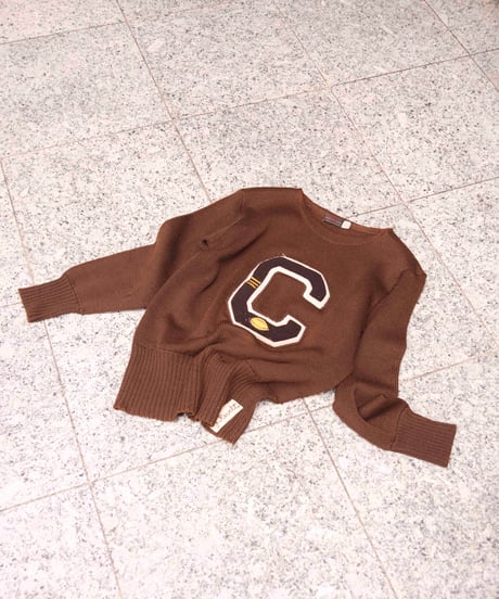 50s vtg wilson patched knit sweater