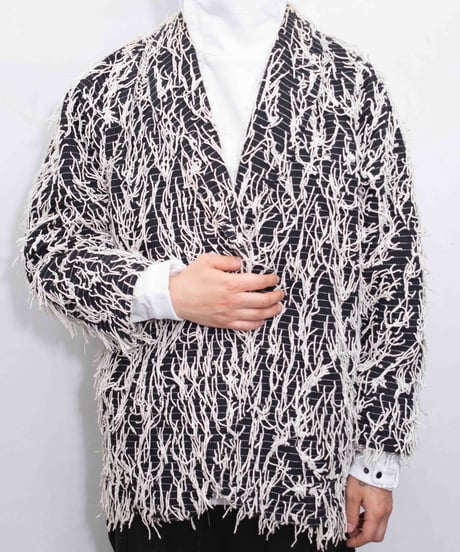 unknown shawl collar tree tailored jacket