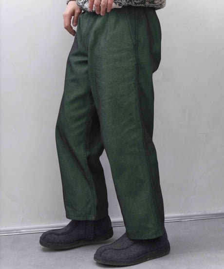 1990s Italy military shiny cotton pants