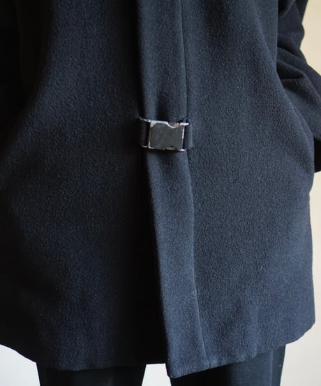 90-00s Adolfo Dominguez buckle design wool coat