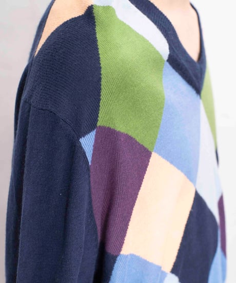90s Lion's Den argyle acrylic knit