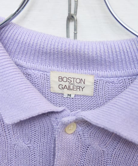 lavender knit polo