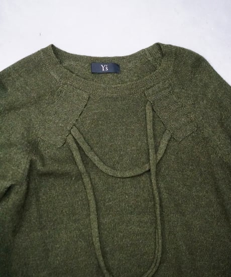 90s Y's rope design laine wool knit