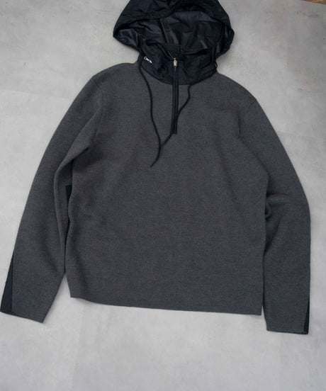 90s theory knit/nylon docking pullover