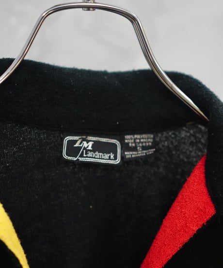 90s vtg trico color pile polo