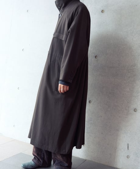 90s wool gabardine long coat