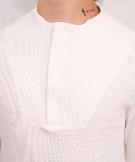 Armani Exchange half zip waffle longsleeve