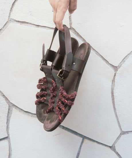 LANVIN Paris lace up leather sandal