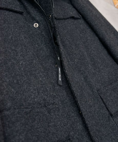 00s 291295=HOMME cutoff design wool coat