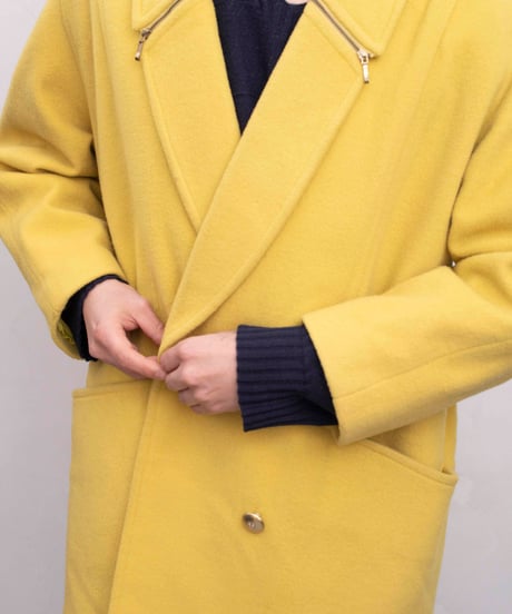80s vtg zip design wool tailored coat