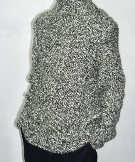 Oliver Spencer diagonal zip design knit jacket