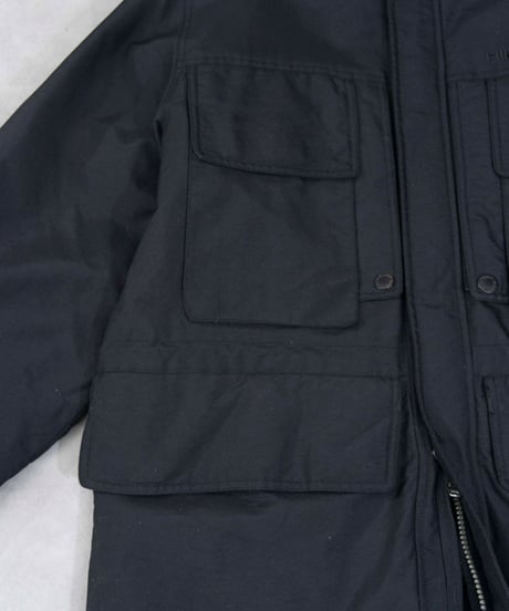 TOMMY HILFIGER 00s multipocket design poly coat