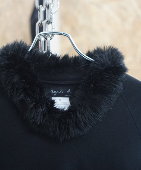 90s agnes b. fur cutsew