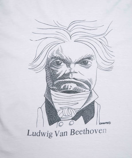 90s vtg Beethoven print T