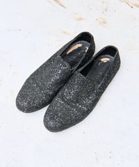 JIMMY CHOO glitter leather slip-on