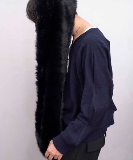 BANANA REPUBLIC fake fur long muffler