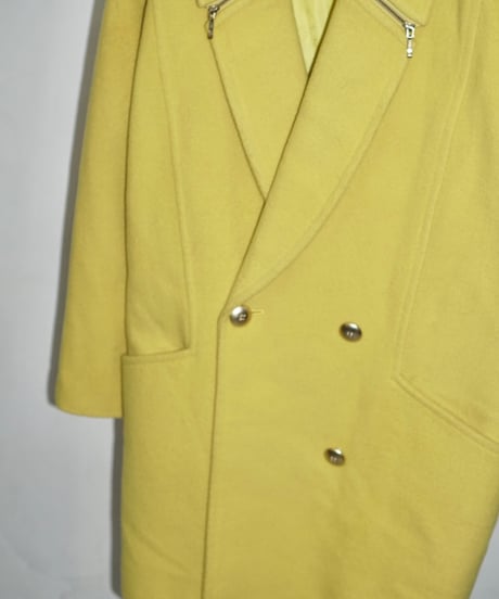 80s vtg zip design wool tailored coat