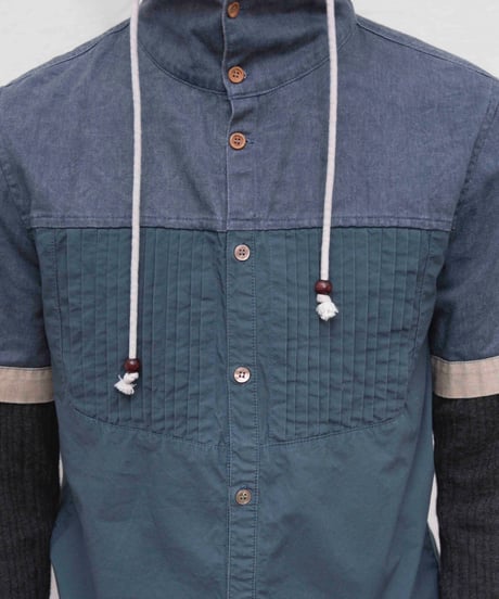 00s knit docking hoodie shirts