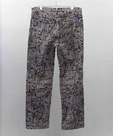 geometric crazy pattern corduroy pants