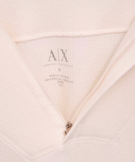 Armani Exchange half zip waffle longsleeve
